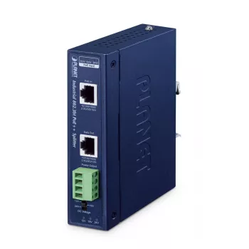 PLANET IPOE-176S pramoninis vieno prievado 10Gbps 802.3bt PoE++ skirstytuvas 24V