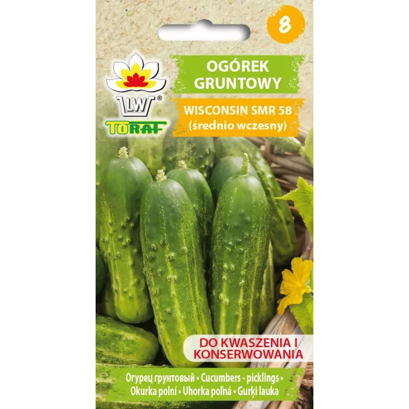 Agurkų sėklos Wisconsin Cucumber SMR 58 Toraf, 5g pakuotė