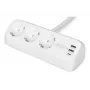 DIGITUS 3 krypčių ilgintuvas su 2×USB-A ir 1×USB-C, 3 kištukiniai lizdai E/F, 1,5 m laidas, baltas