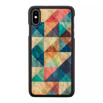 Korpusas iKins iPhone XS Max — mozaikinis raštas, juodas