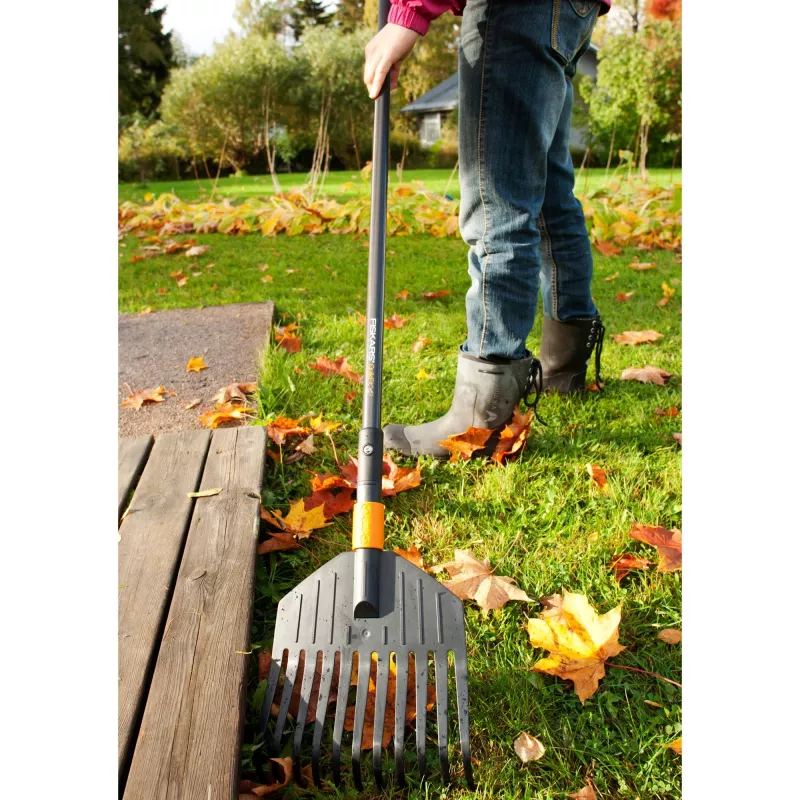 QuikFit lapų grėblys, juodai oranžinis, 22 cm