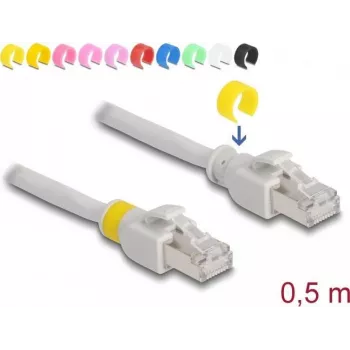 DeLOCK RJ45 Cat.6A S/FTP tinklo kabelis 0,5 m pilkas