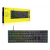 Corsair K55 CORE RGB klaviatūra žaidimams USB QWERTZ vokiška juoda