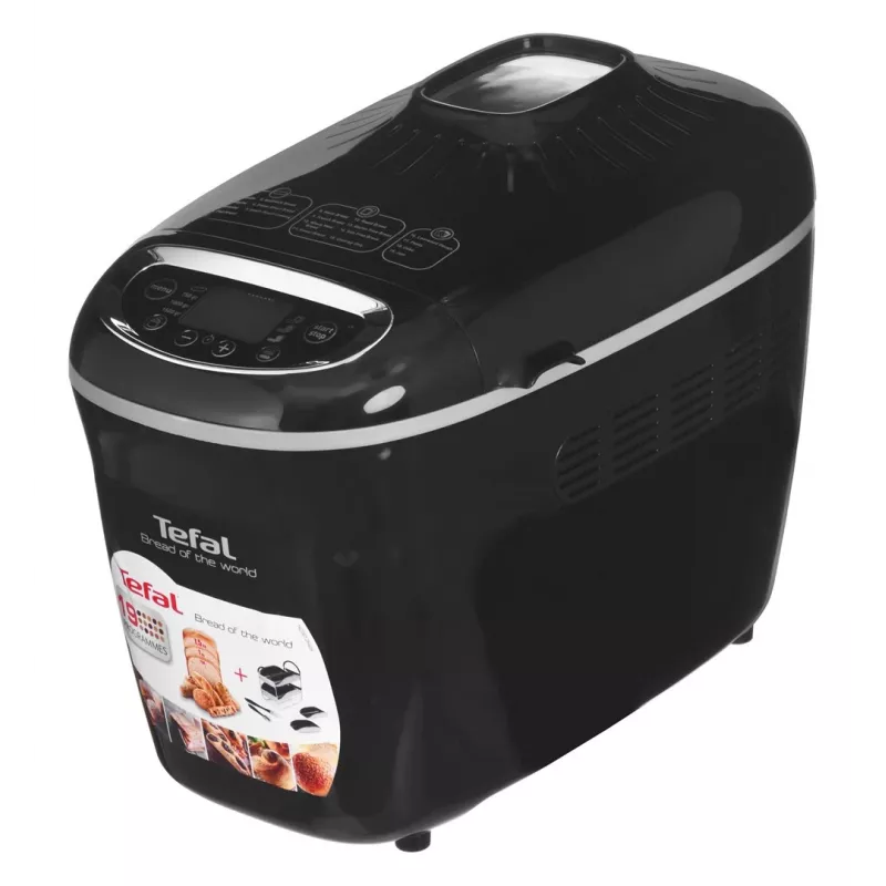 Kepimo mašina Tefal PF611838 – 1600 W, 1,5 kg talpa, 19 programų, jutiklinis valdymas, juoda