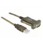 Serijinis kabelis DeLOCK 64073 USB Type-A DB-9 permatomas 2 m