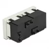Sieninis kištukinis lizdas DELOCK 81423 — CEE 7/3, 16 A, 250 V, baltas, ABS/PC, 45×90 mm