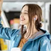 Ausinės Awei T85 Bluetooth 5.3 ENC TWS Mėlynos