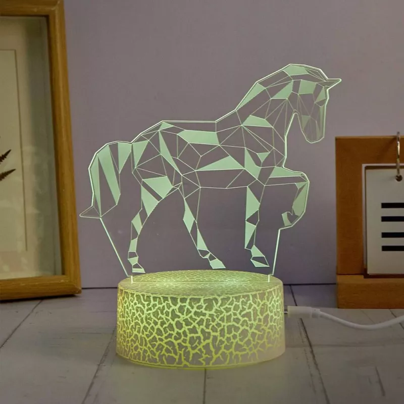 Manta SNL116RGB LED RGB 3D dekoratyvinė lempa su arkliais