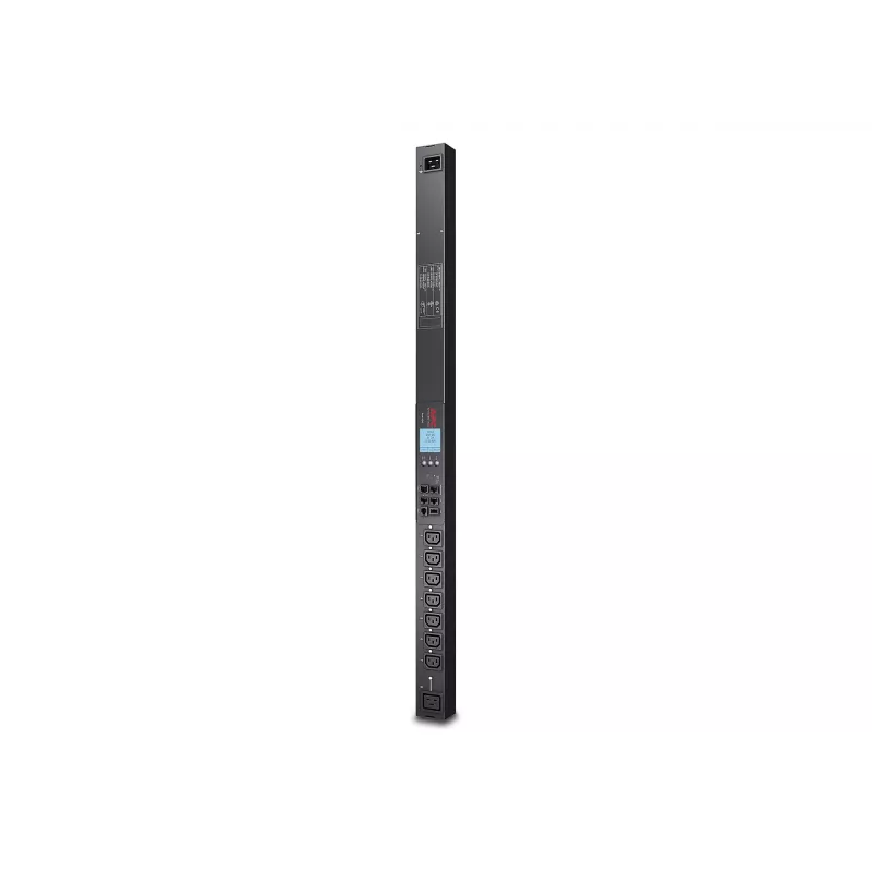 APC Rack PDU 2G, Perjungiamas, ZeroU, 20A/208V, 16A/230V, (7) C13 ir (1) C19
