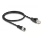 DeLOCK M12 adapteris D-coded 4 kontaktų moteriškas į RJ45 vyrišką 50 cm