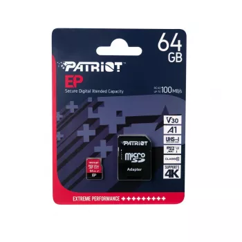 Patriot Memory PEF64GEP31MCX atminties kortelė 64 GB MicroSDXC Class 10