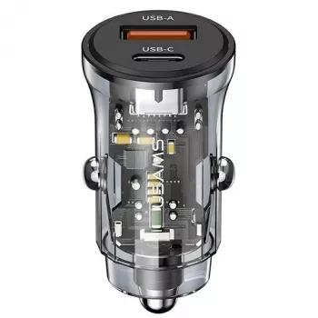 Automobilinis įkroviklis usams CC164CC01 30W su 1×USB-A ir 1×USB-C greitajam įkrovimui