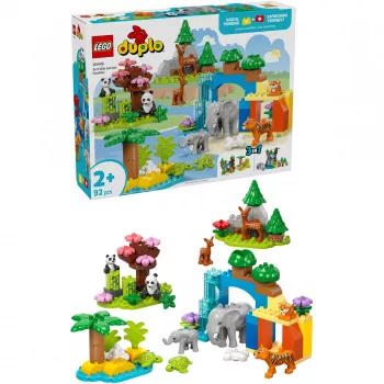 LEGO DUPLO Town Laukiniai gyvūnai 3-in-1 10446 – 92 dalių statybinis rinkinys vaikams nuo 2 metų