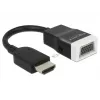 Delock 65587 HDMI-A kištukas į VGA (D-Sub 15) lizdą adapteris su garsu, juodas/baltas