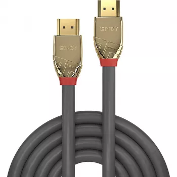 Lindy 5m Ultra High Speed HDMI laidas, Gold Line, 5 m, HDMI A tipas (standartinis), HDMI A tipas (standartinis), Pilka