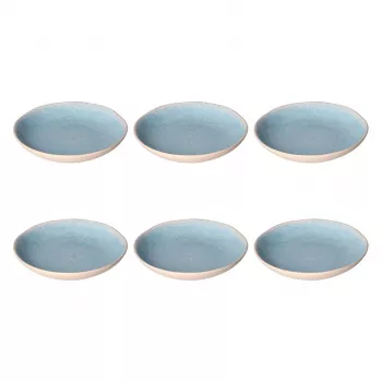 Sriubos lėkštės Rose&Tulipani Concerto Fuse Azzurro 6 vnt., 21 cm skersmens