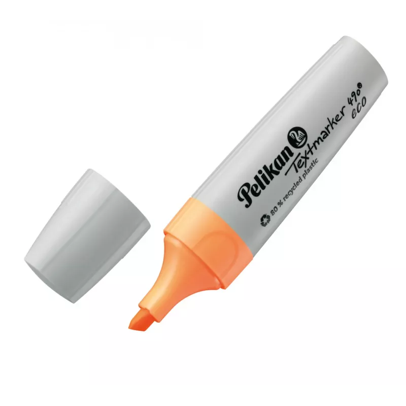 Markeris Pelikan Textmarker 490 eco 4 vnt. Smailusis antgalis Žalia Oranžinė Rožinė Geltona
