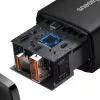USB greitasis įkroviklis Baseus CCXJ-B01 — 2 prievadai (USB-C PD 20W + USB-A QC3.0 18W), 100–240V, Juodas