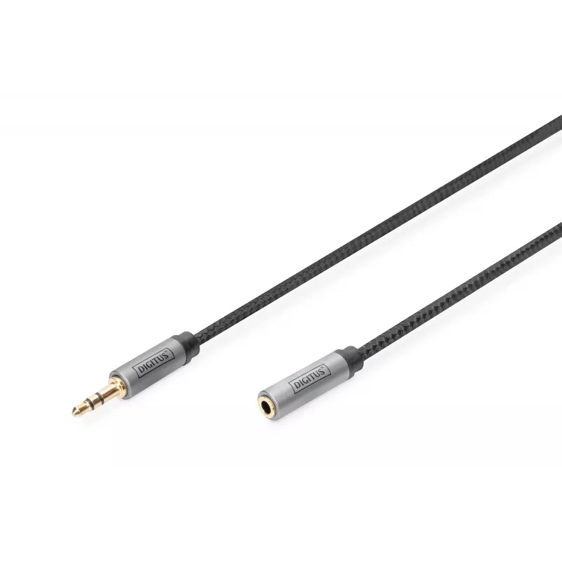 Digitus Audio ilginimo kabelis 3.5mm kištukas – 3.5mm lizdas 1.8m Juodas
