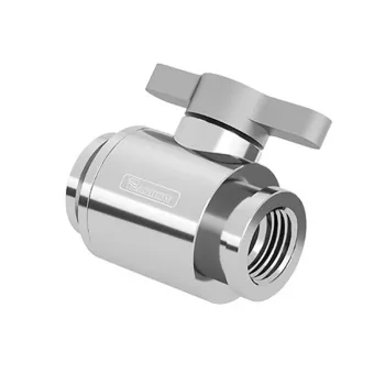 Barrow TLQFS-V1 rutulinis vožtuvas 10mm G1/4 sidabrinis – skysčio aušinimo uždarymo vožtuvas