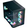 Kompiuterio korpusas AEROCOOL P500C EVO-G-BK-v1, bokštinis, su 2 grūdinto stiklo panelėmis, juodas