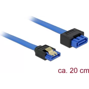 SATA laidas DeLOCK 84971 0,2 m SATA 7 kontaktų SATA 22 kontaktų + Molex 4 kontaktų juodas mėlynas