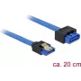 SATA laidas DeLOCK 84971 0,2 m SATA 7 kontaktų SATA 22 kontaktų + Molex 4 kontaktų juodas mėlynas