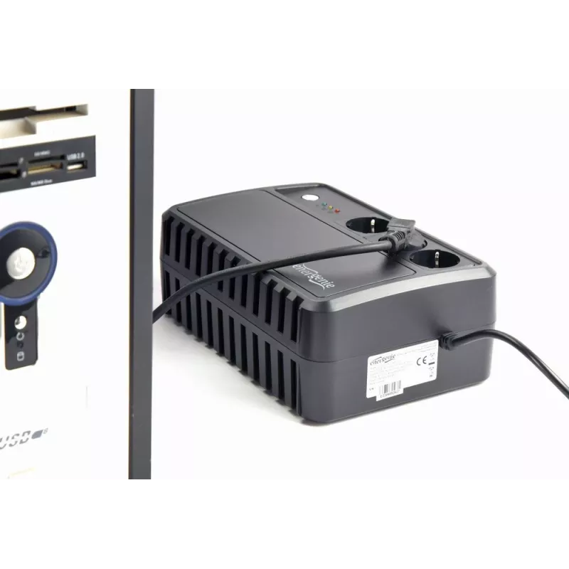 Nepertraukiamo maitinimo šaltinis Gembird EG-UPS-3SDT1000-01, linijinis-interaktyvus, 1 kVA / 600 W, 3 lizdai