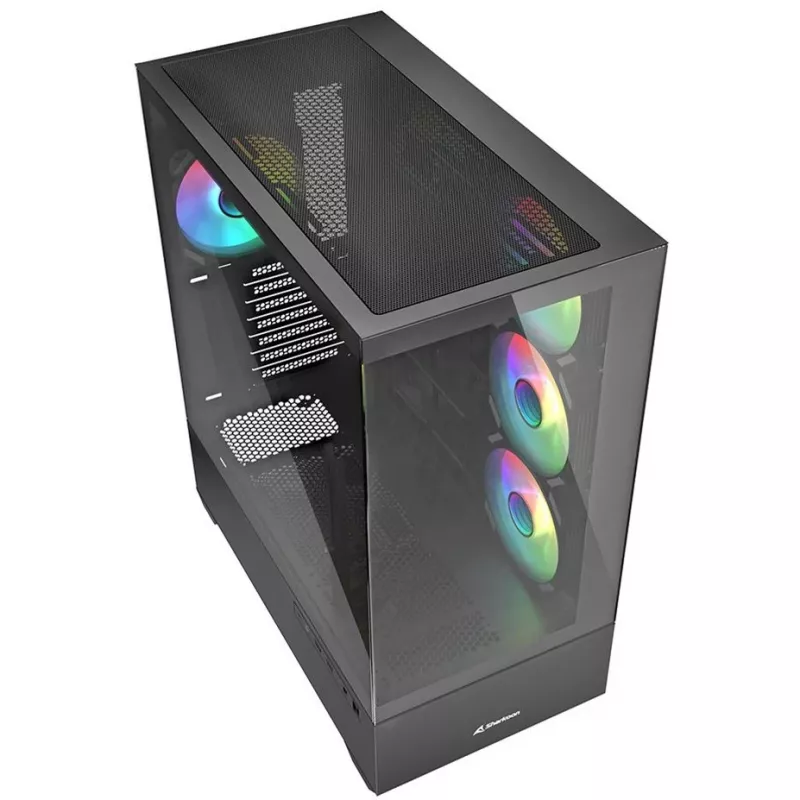 PC korpusas Sharkoon AK6 RGB, ATX, juodas