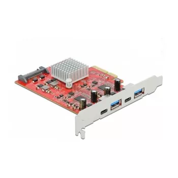 DeLOCK PCI Express x4 plėtotės kortelė iki USB 10 Gbps 2x Type-A 2x Type-C