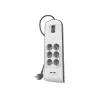 Maitinimo juosta Belkin BSV604VF2M-V2 — 6 kištukinių lizdų, 2× USB-A, 2 m laidas