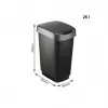 Rotho Twist 25 L stačiakampis polipropileninis sandėliavimo konteineris — 25 L, 476×333×252 mm, juodas