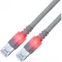 EasyLan saCon DualBoot LED-Patch laidas S/FTP Cat.6 0,5m pilkas