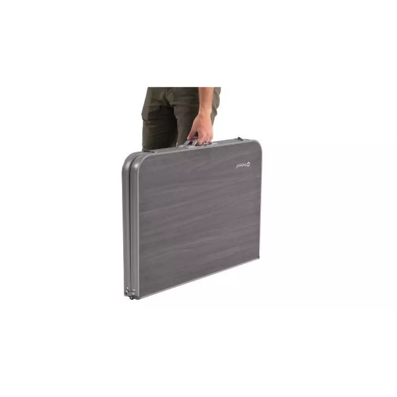 Stalas lauko Outwell Coledale L — aliuminio rėmas, dervos stalviršis, 800×1200 mm, 8,4 kg, pilkas