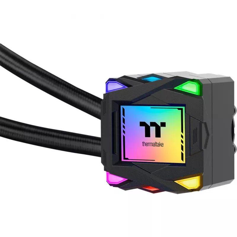 Thermaltake LA240 ARGB skysčio aušinimo rinkinys pagrindinei plokštei 12 cm Juoda 1 vnt.