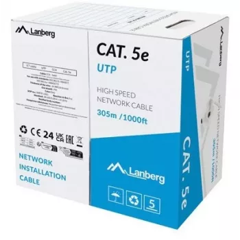Lanberg LCU5-15CC-0305-S tinklo kabelis 305 m Cat.5e U/UTP pilka
