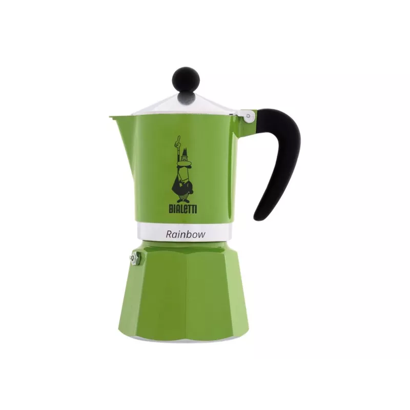 Bialetti Rainbow Moka kavinukas juodas, žalias