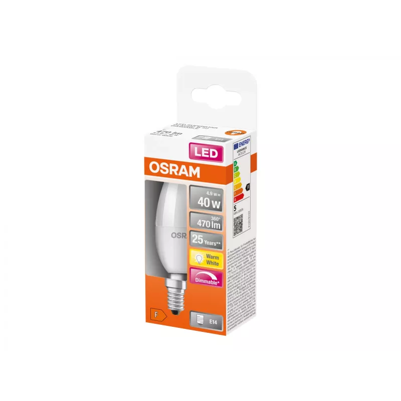 Ledvance Parathom Classic LED lemputė E14 4,9 W šilta balta šviesa