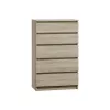 Komoda Top e shop M5 SONOMA – 5 stalčių, ąžuolo spalva, 700×400×1120 mm, medžio drožlių plokštė