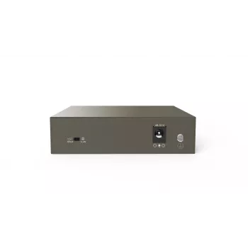 Tinklo jungiklis TENDA TEG1105P-4-63W-EU, 5x Gigabit RJ-45, 4x PoE (57,8 W bendra galia), 10 Gbit/s perjungimas