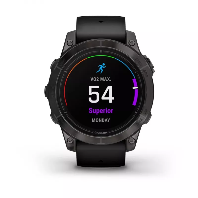 Garmin epix Pro (Gen 2) Sapphire Edition 3,3 cm (1,3 colio) AMOLED 47 mm skaitmeninis 416 x 416 pikselių liečiamas ekranas juodas su Wi-Fi ir GPS