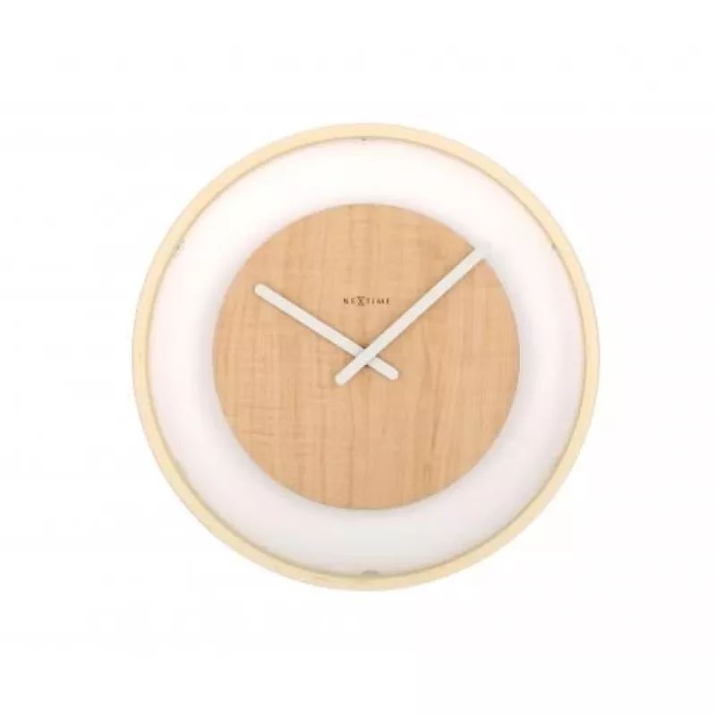 NeXtime laikrodis Wood Loop 3046, Ø30 cm, sieninis, medinis