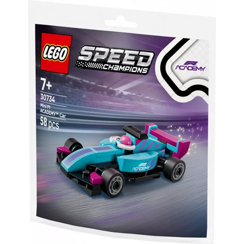 LEGO Speed Champions 30734 F1 ACADEMY Mini Automobilis, Konstrukcinis Žaislas Maišelyje
