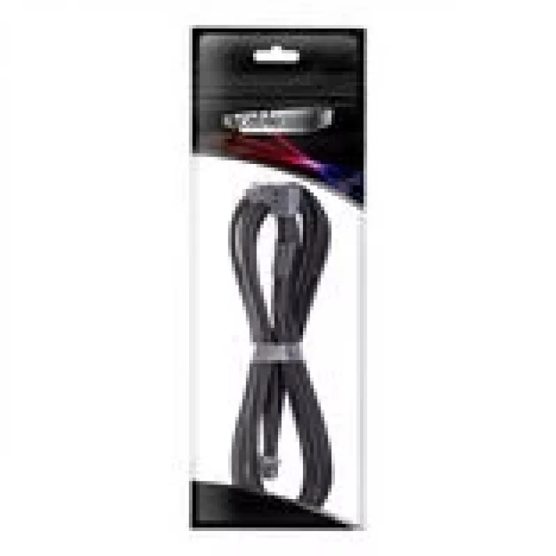 CableMod C-Series Pro ModMesh 12V-2x6 kabelis su 90° jungtimi, skirtas Corsair Type 5 RMx Shift maitinimo šaltiniams - anglies spalvos, 65 cm