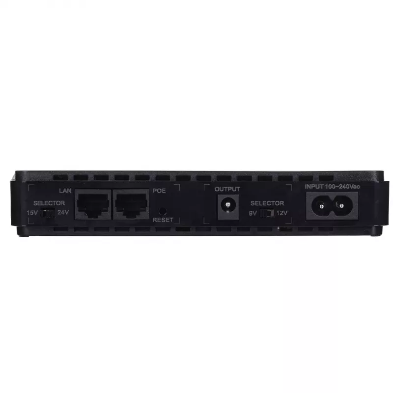 Maitinimo adapteris / inverteris MPL Power RouterUPS-30-PoE 30 W, vidaus, 100–240 V, juodas, 160×105×28 mm