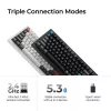 Mechaninė klaviatūra Keychron Q1 Ultra 8K — 75% išdėstymas, USB + RF belaidis + Bluetooth, RGB, juoda
