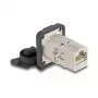 DeLOCK 67061 D tipo RJ45 Cat.6A STP įmontuojamas movos jungtis su apsauginiu dangteliu, IP66