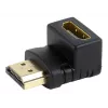 HDMI adapteris GEMBIRD A-HDMI90-FML, HDMI į HDMI, 90° stačiu kampu, juodas