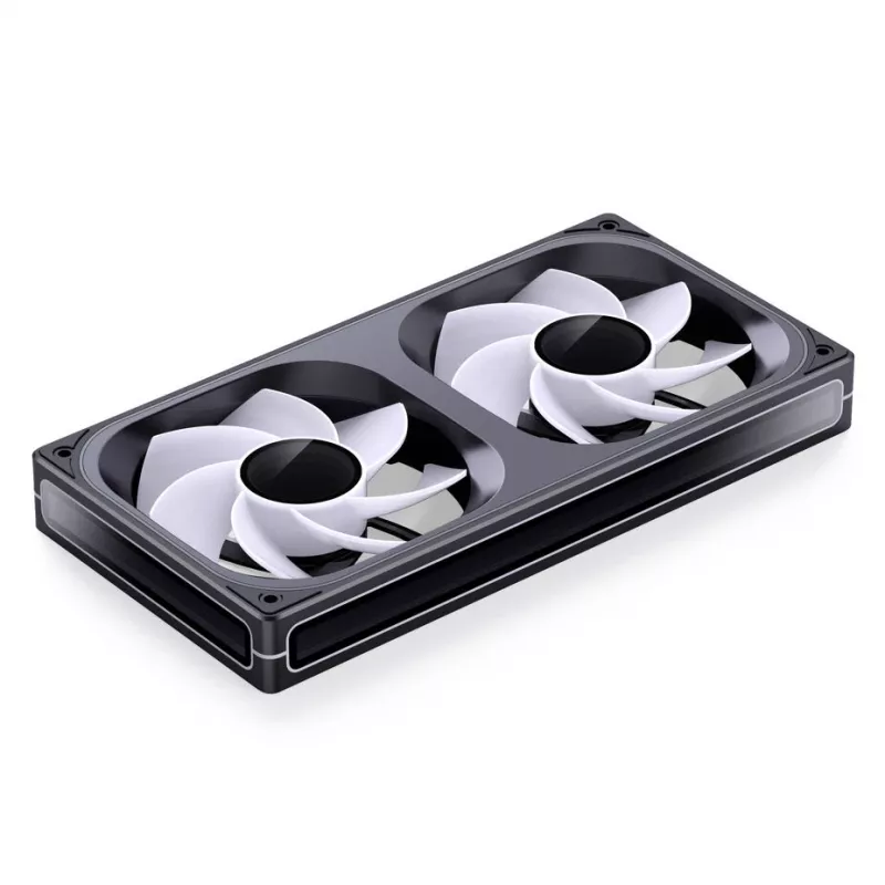 Jonsbo ZB-240BR 120mm atvirkštinės mentės ARGB PWM 2 vnt. korpuso ventiliatoriai – juodi
