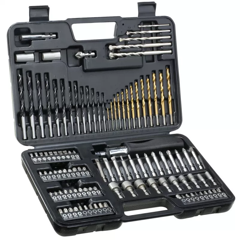 Gręžtų rinkinys DeWALT DT0109-QZ — 109 vnt. mūrui, metalui ir medžiui su dėklu